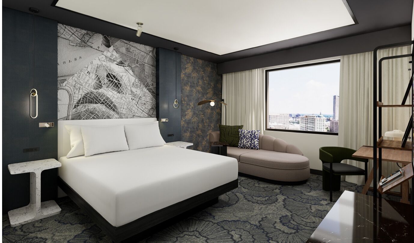 In-room safe, desk, laptop workspace, iron/ironing board