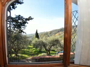 Apartamento, lareira, vista para a colina | Vista da sacada