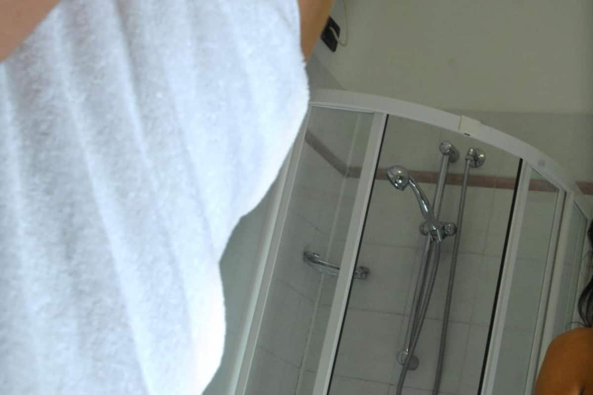 shower, free toiletries, hair dryer