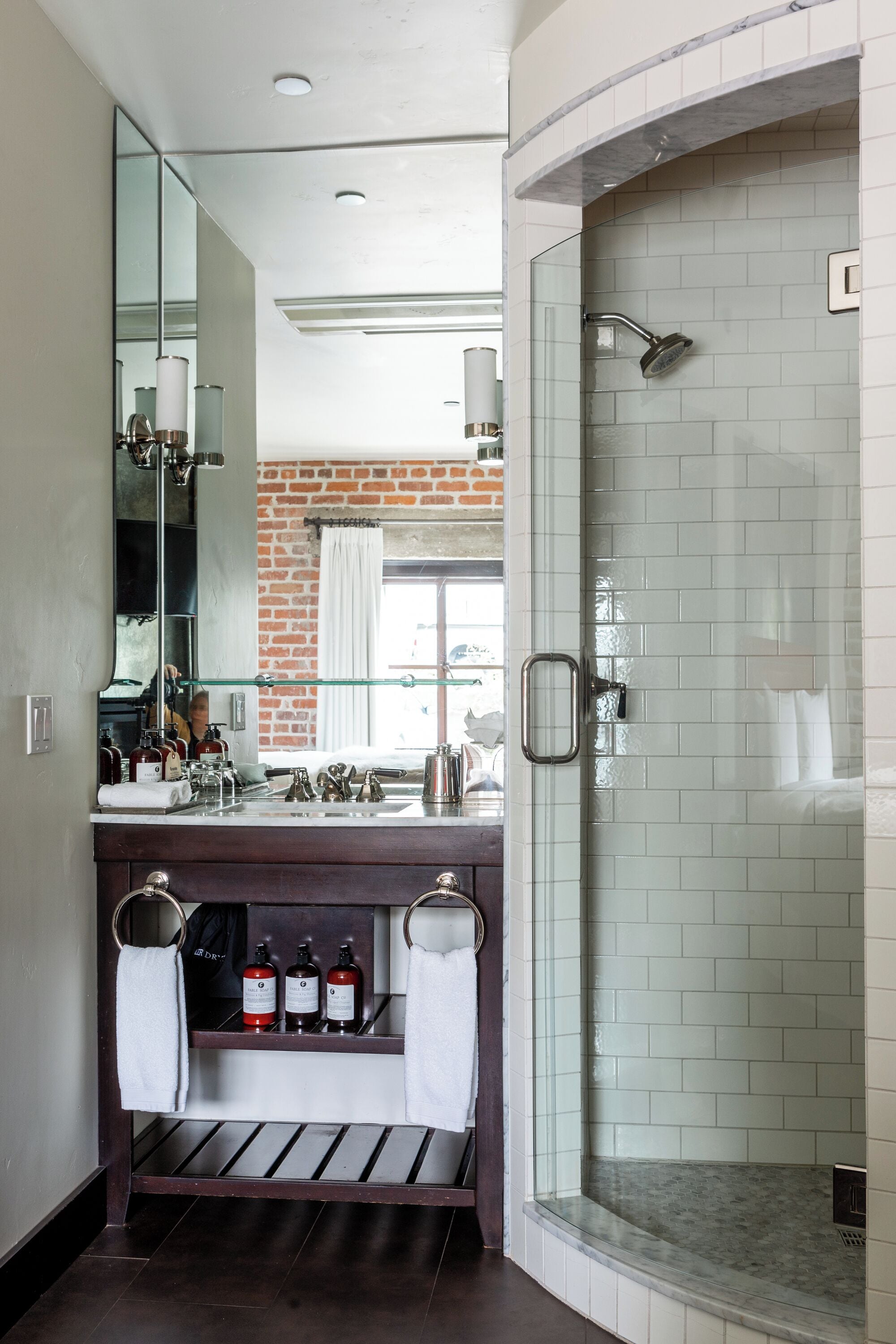 deluxe room | bathroom | shower, hair dryer, bathrobes, towels