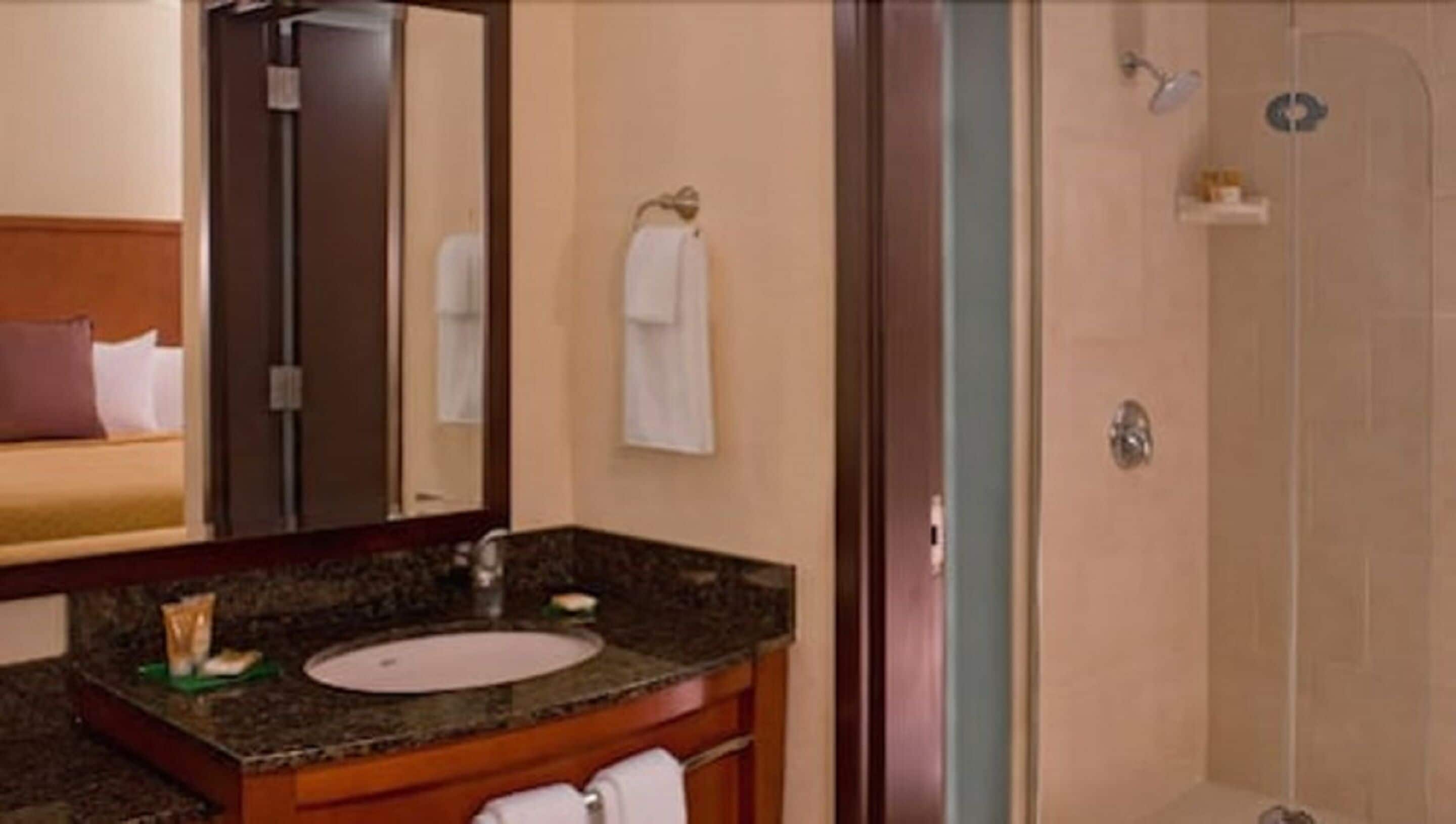 standard room, 1 king bed | bathroom sink