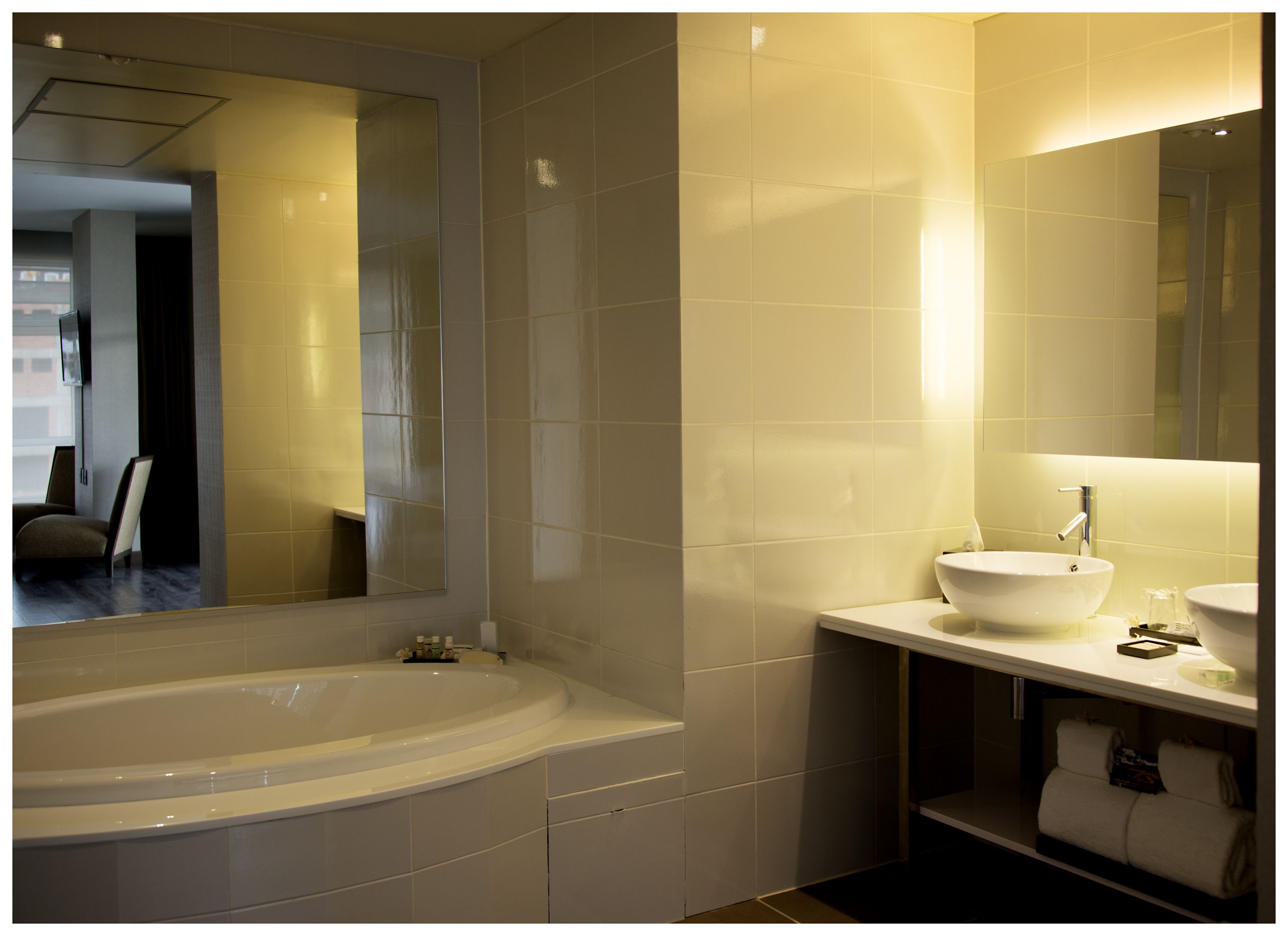 presidential suite | bathroom | shower, rainfall showerhead, designer toiletries, hair dryer