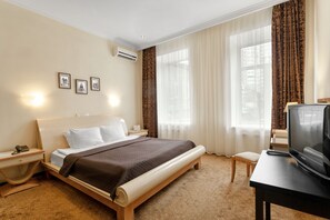 Dobbelt- eller tomannsrom – superior | Sengetøy av topp kvalitet, minibar, safe på rommet og lydisolert