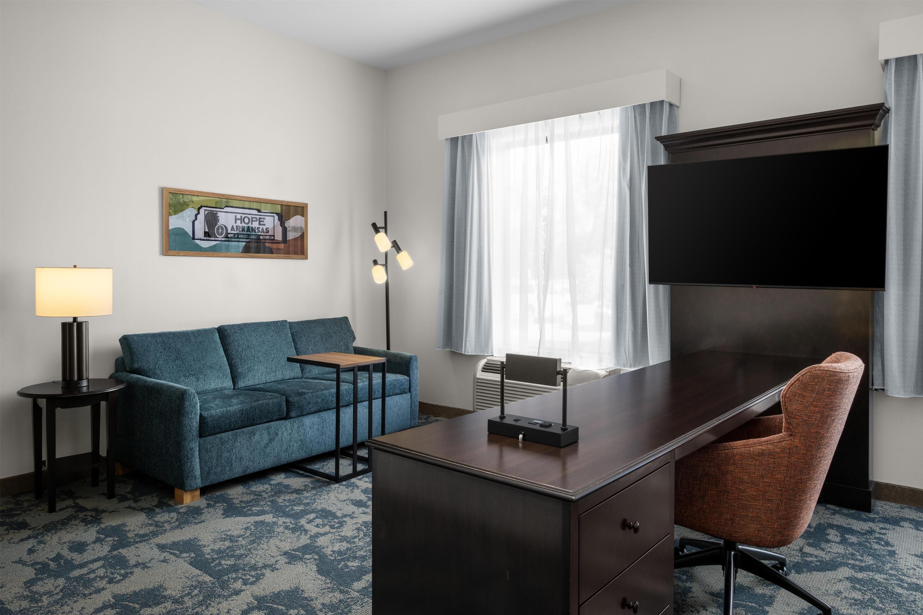 King Studio Suite | Premium bedding, pillowtop beds, blackout drapes, iron/ironing board