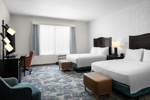 Room, 2 Queen Beds, Accessible, Non Smoking | Premium bedding, pillowtop beds, blackout drapes, iron/ironing board