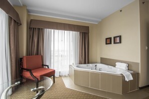 In-room safe, desk, laptop workspace, blackout curtains