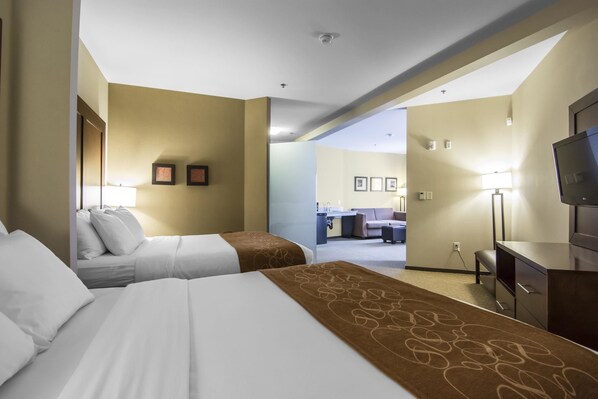 In-room safe, desk, laptop workspace, blackout curtains