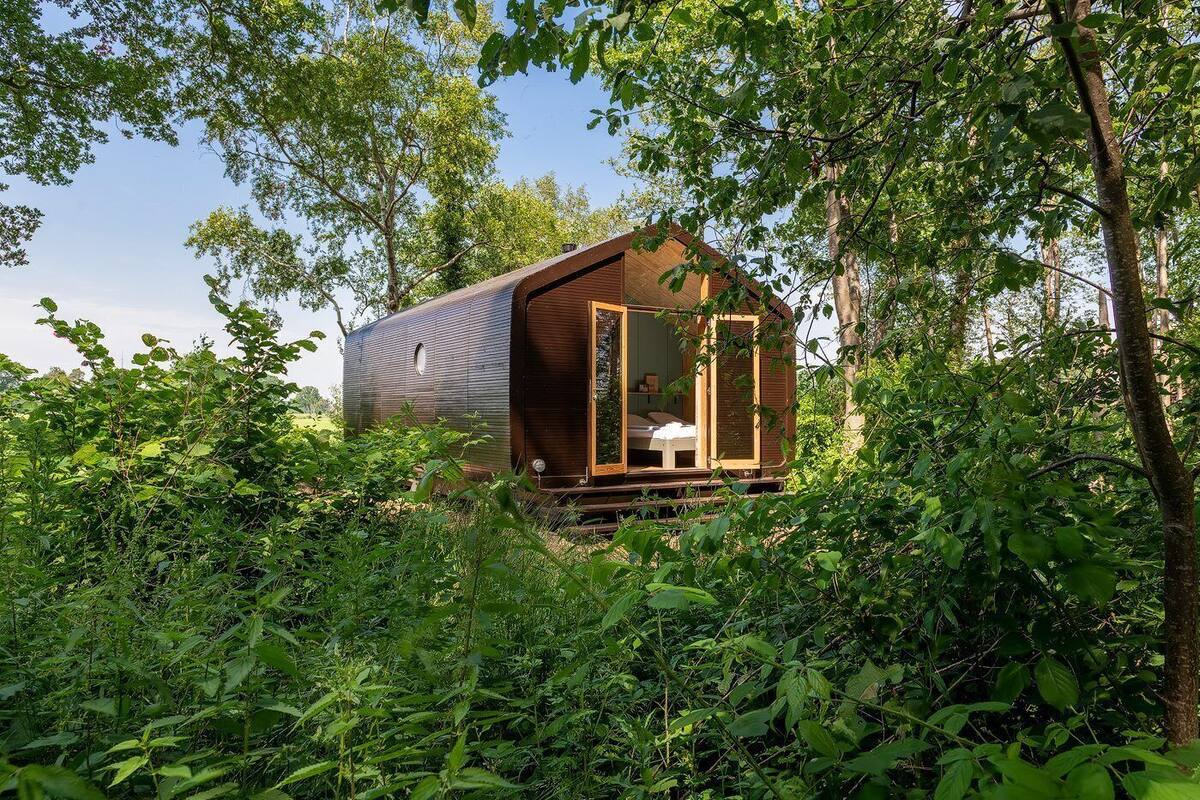 Design chalet, privébadkamer | Woonruimte