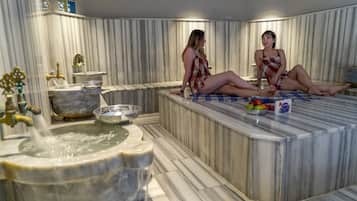Couples treatment room(s), sauna, Turkish bath/hammam, body treatments