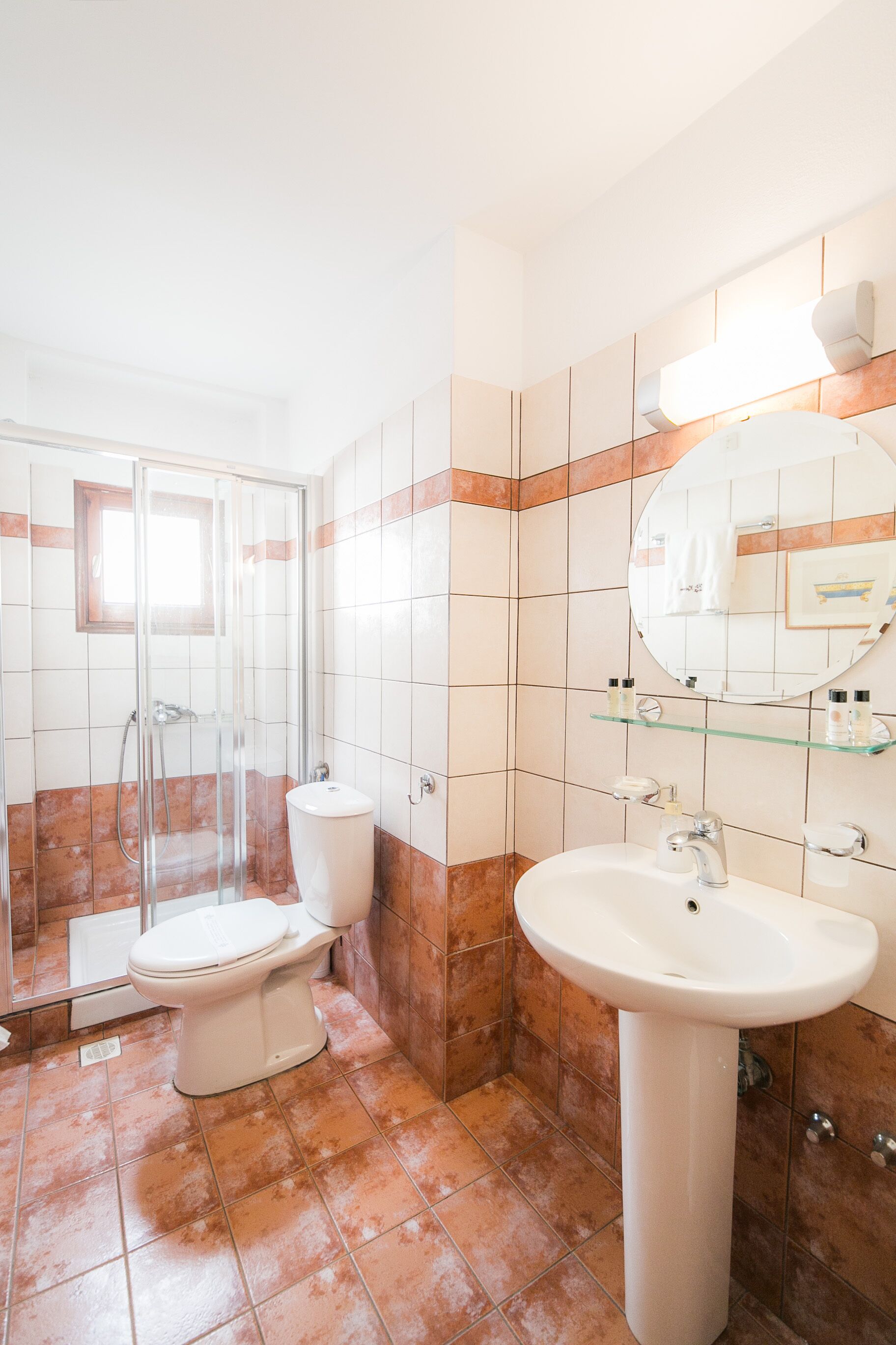 shower, free toiletries, hair dryer, slippers