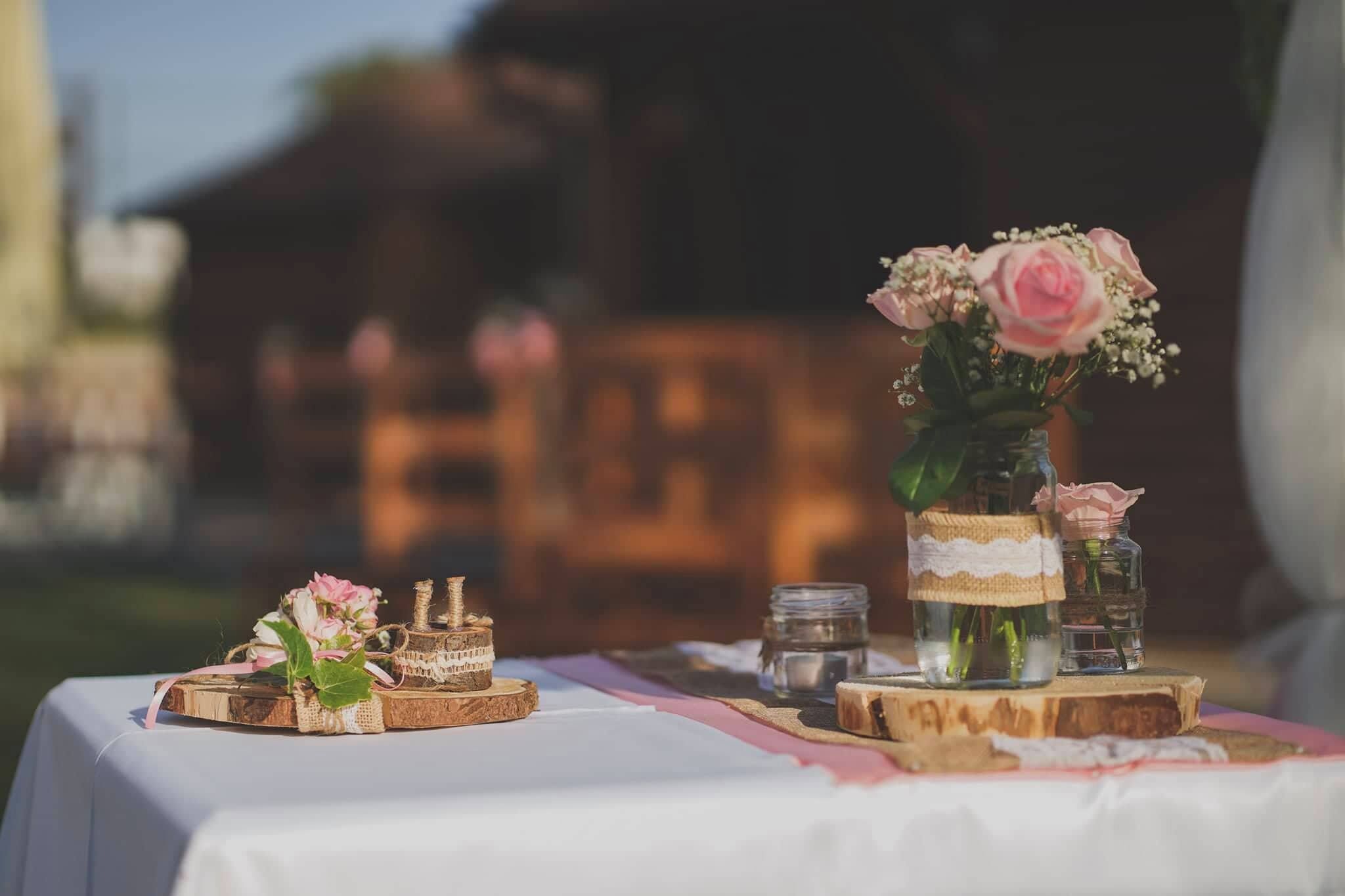 outdoor wedding area