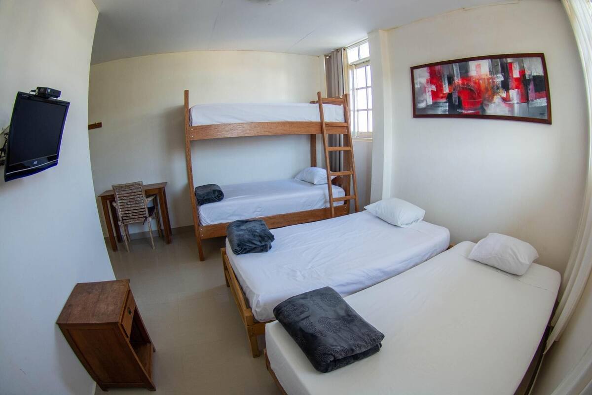 Desk, blackout drapes, WiFi (free), bed sheets