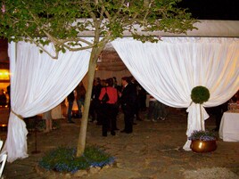 Outdoor banquet area