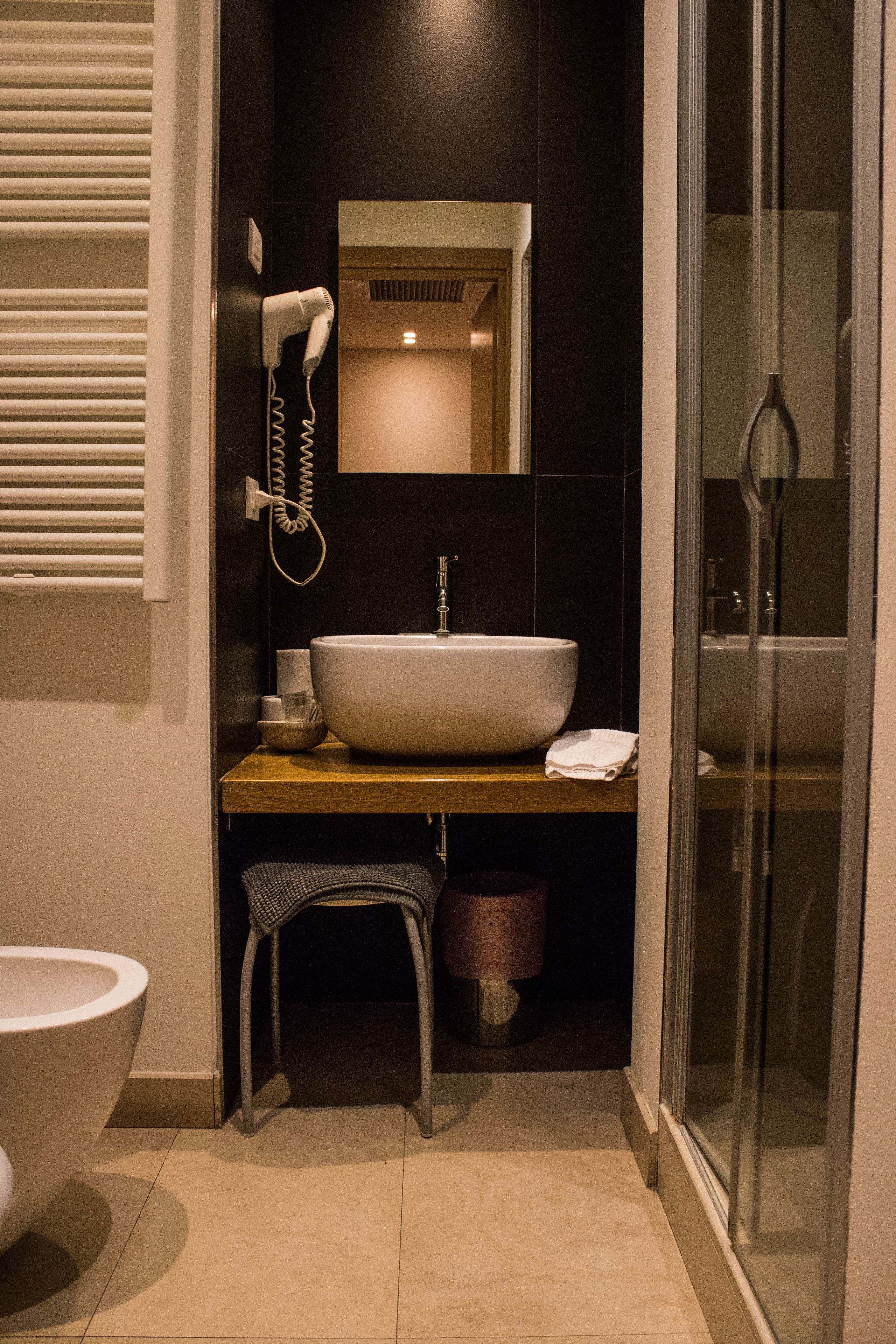 superior triple room | bathroom | shower, free toiletries, hair dryer, towels