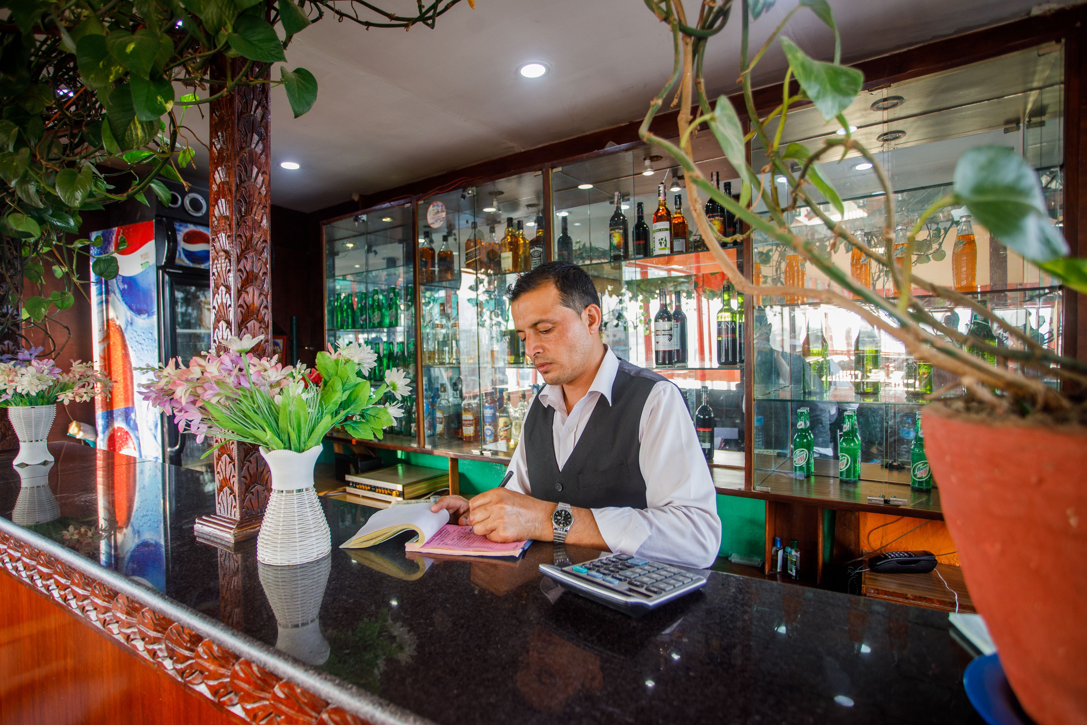 rooftop bar, garden views, open daily