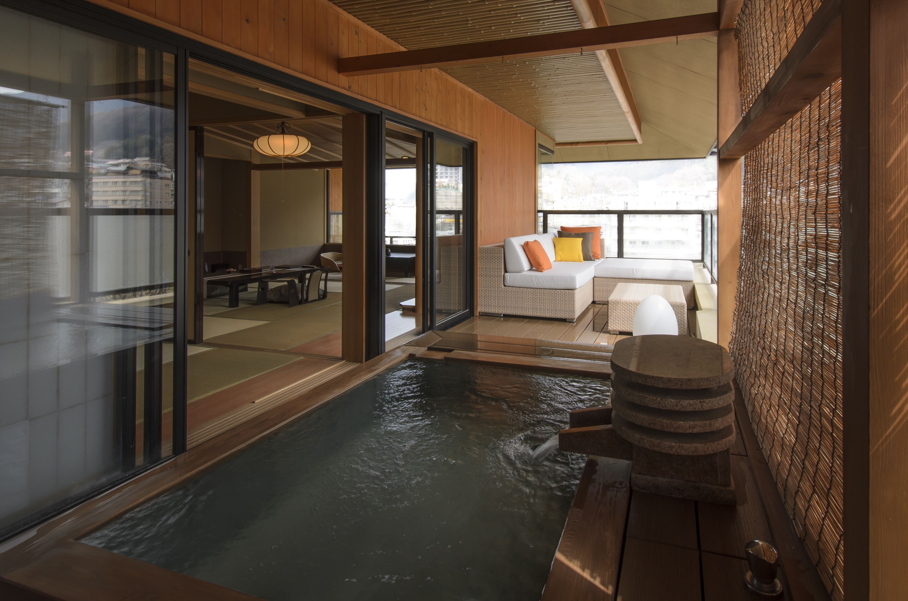 Japanese Style Deluxe Suite with Open Air Bath | View from room