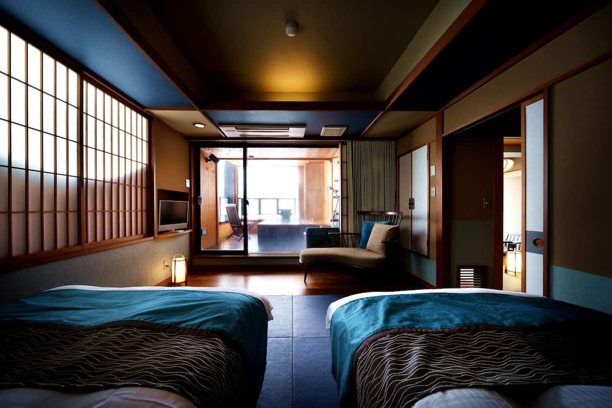 Japanese Western Suite with Open Air Bath | In-room safe, iron/ironing board, cribs/infant beds, free WiFi