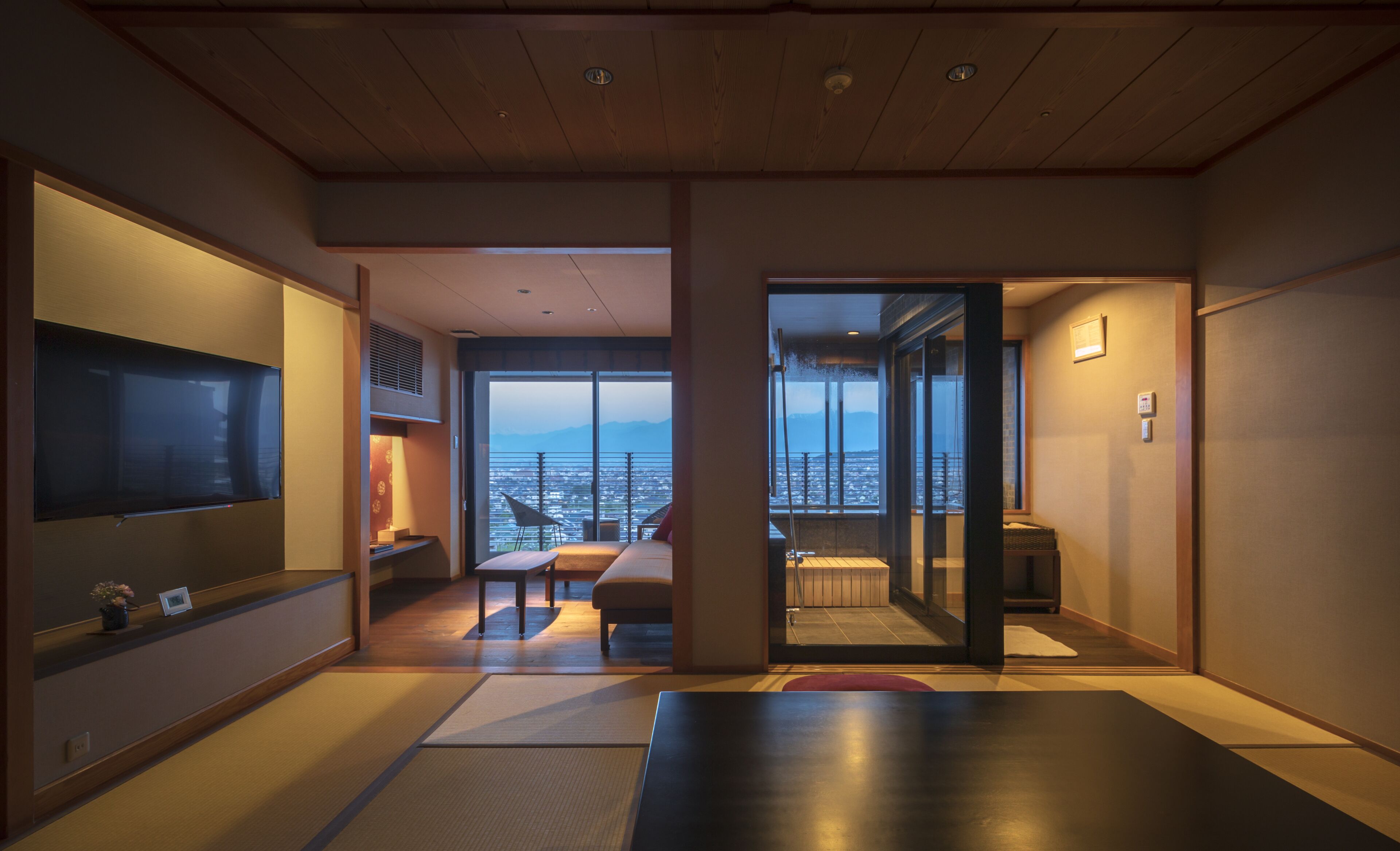 east building japanese room with living room, open air bath and terrace (56sqm) | in-room safe, iron/ironing board, free wifi, bed sheets