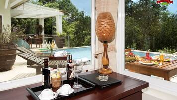 Basic Room, Private Pool, Garden View (Suite) | Terrace/patio