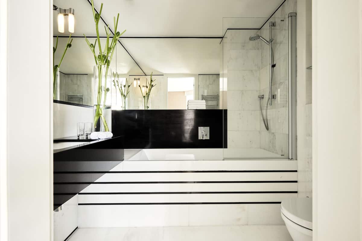 free toiletries, hair dryer, slippers, towels