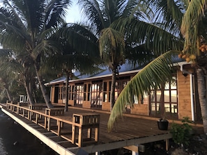 Breakfast, lunch, dinner served; beach views
