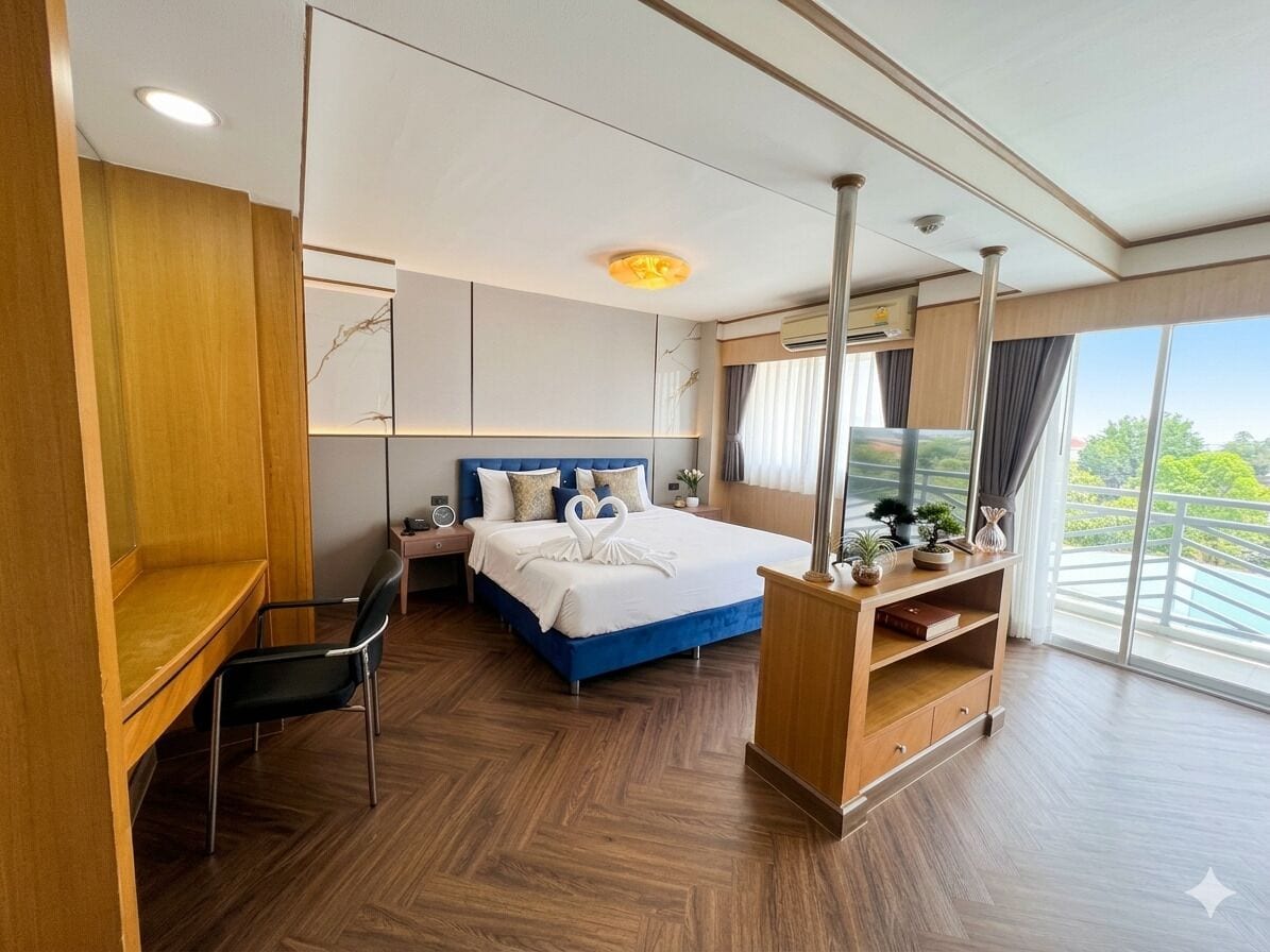 Deluxe-Zimmer, 1 Doppelbett | Zustellbetten, kostenloses WLAN