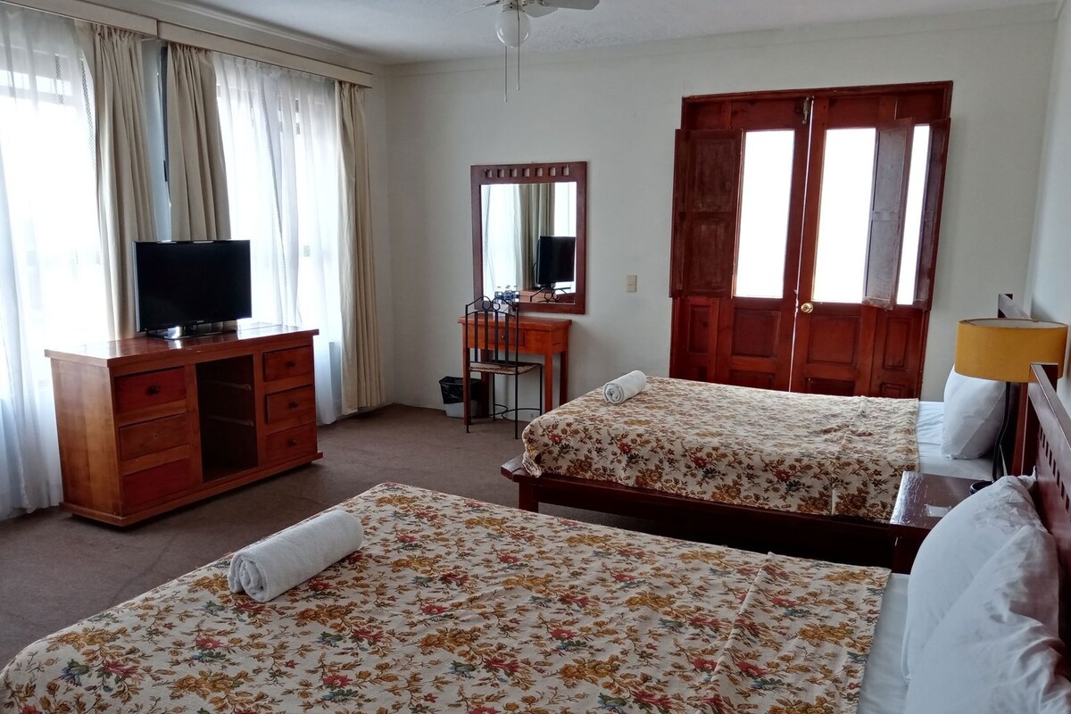 Desk, blackout curtains, free WiFi, bed sheets