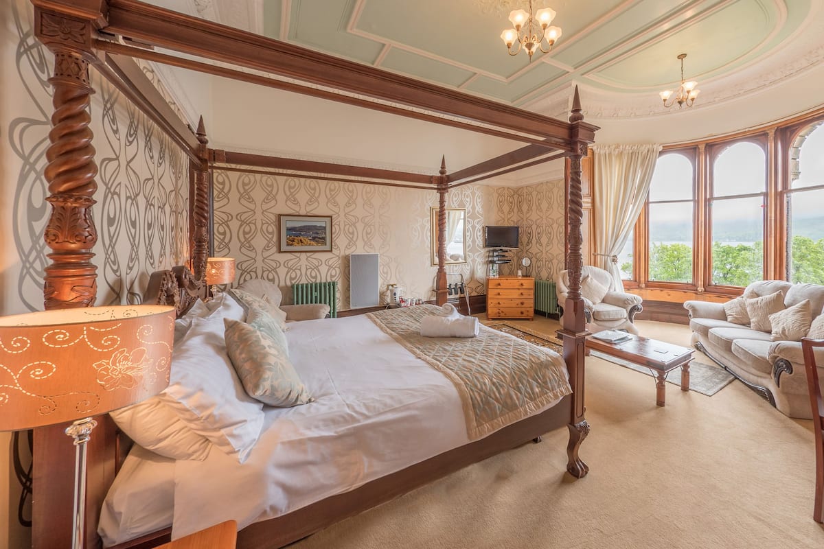 studio suite, four  poster bed, sea  view | view from room