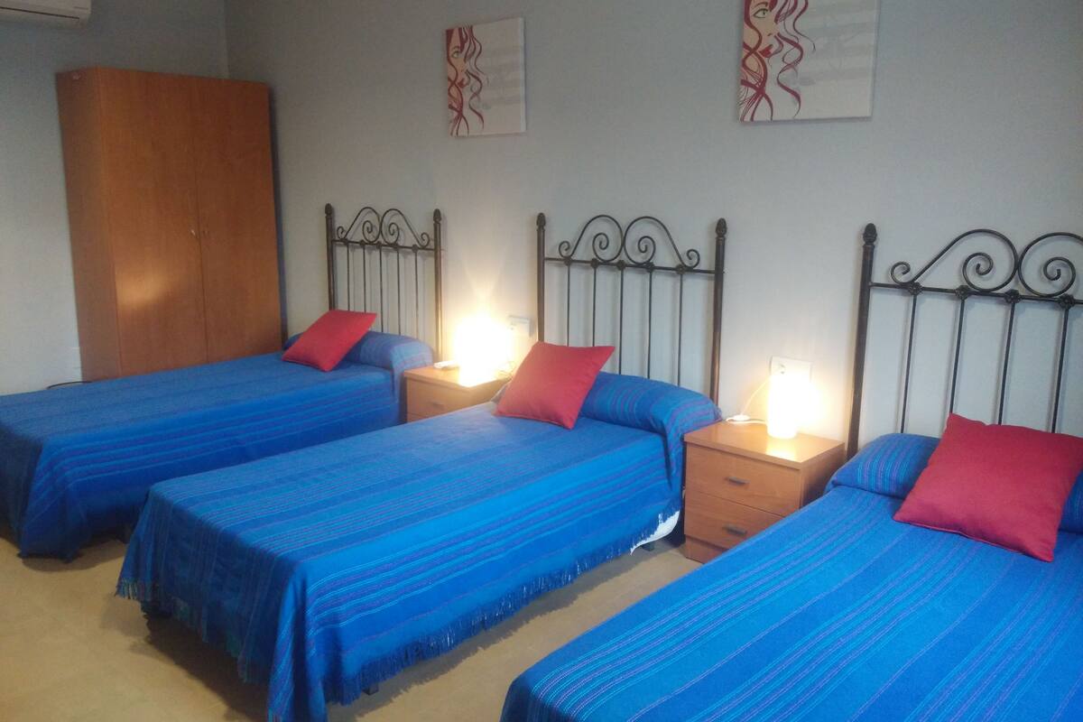Couette en duvet d'oie, bureau, rideaux occultants, draps fournis