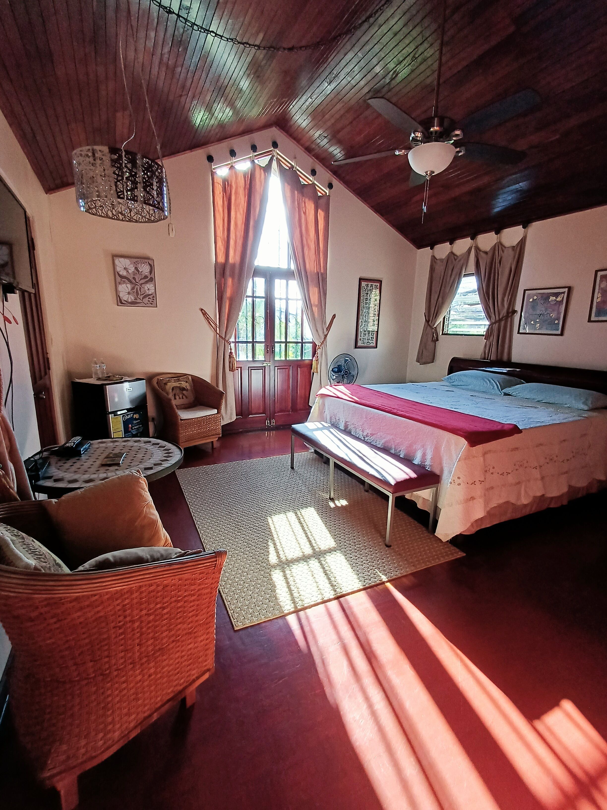 Premium bedding, pillowtop beds, blackout drapes, soundproofing