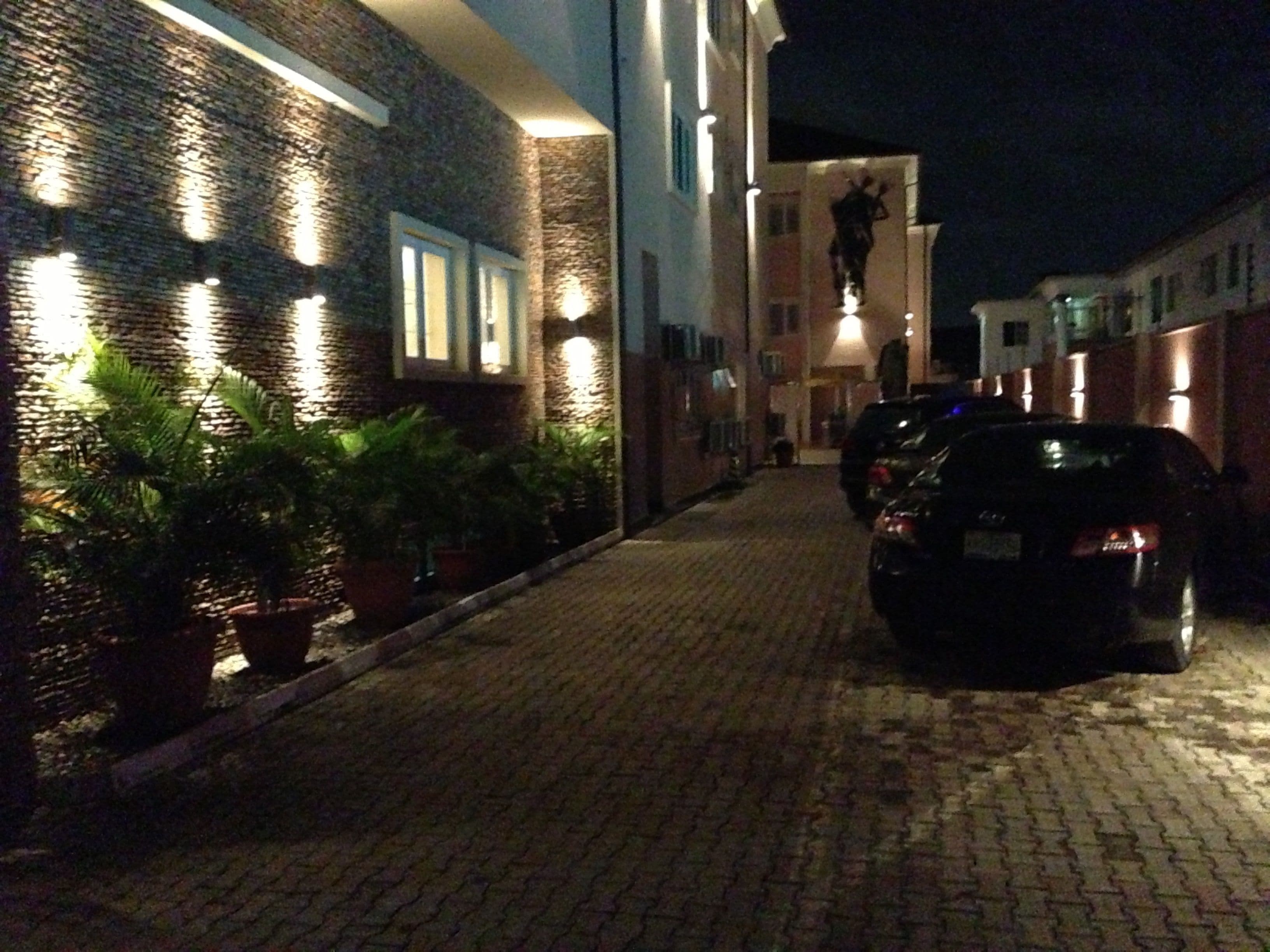 Front of property – evening/night