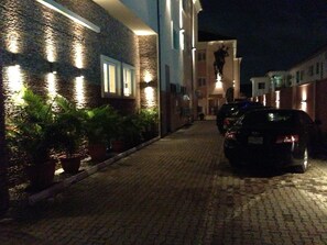 Front of property – evening/night - GrandBee Suites (Lagos)