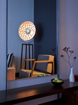 Frette Italian sheets, premium bedding, down comforters, minibar at Refinery Hotel