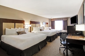 Desk, laptop workspace, iron/ironing board, free cots/infant beds