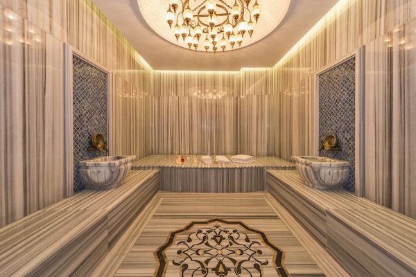 Turkish bath, body wraps, facials, manicures and pedicures