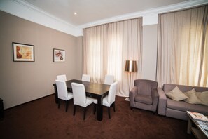 Suite, 1 King Bed (Diplomat Room with Meeting Facilities) | Living area | Flat-screen TV - Jelsomino Boutique Hotel (Astana)