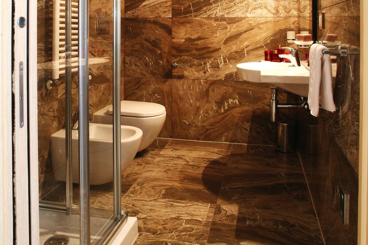 Shower, rainfall showerhead, hair dryer, bidet