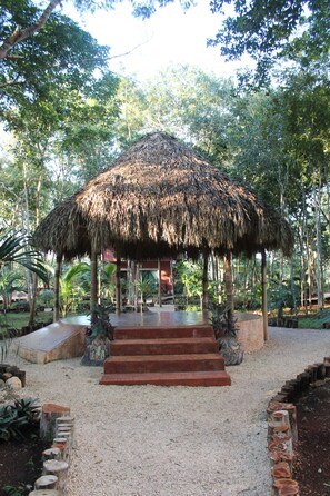 Outdoor wedding area