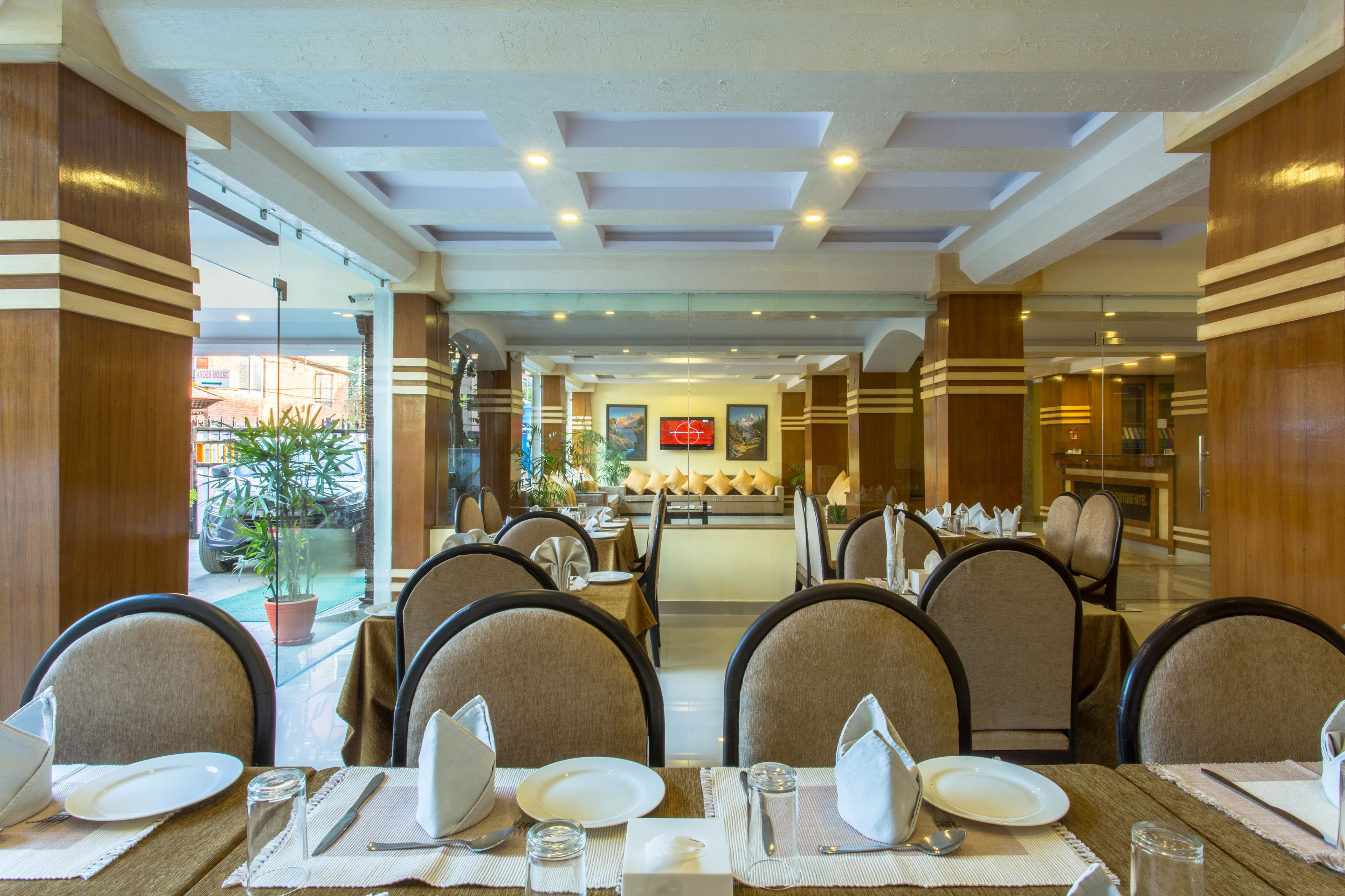 Breakfast, lunch served; international cuisine, al fresco dining 