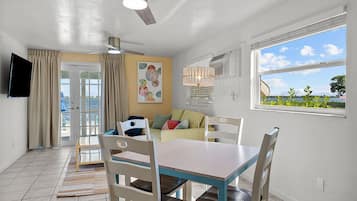 Cottage, 2 Bedrooms, Ocean View | Living area | TV, books, stereo