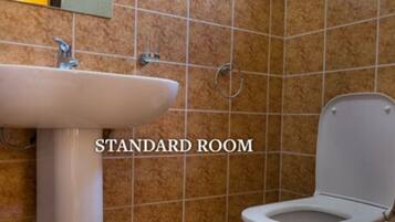 Une chambre standard avec un lavabo et des toilettes.