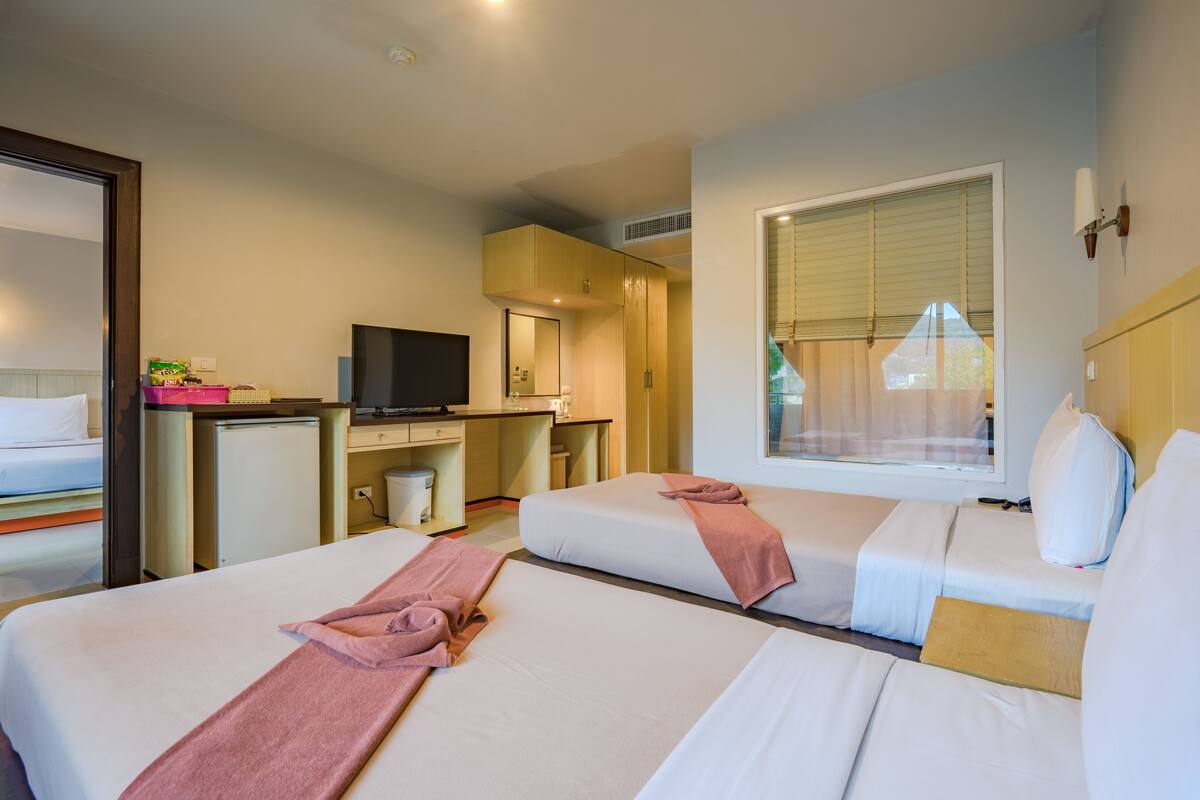 In-room safe, desk, cribs (free), rollaway beds (surcharge)