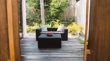 Minibar, desk, laptop workspace, blackout curtains