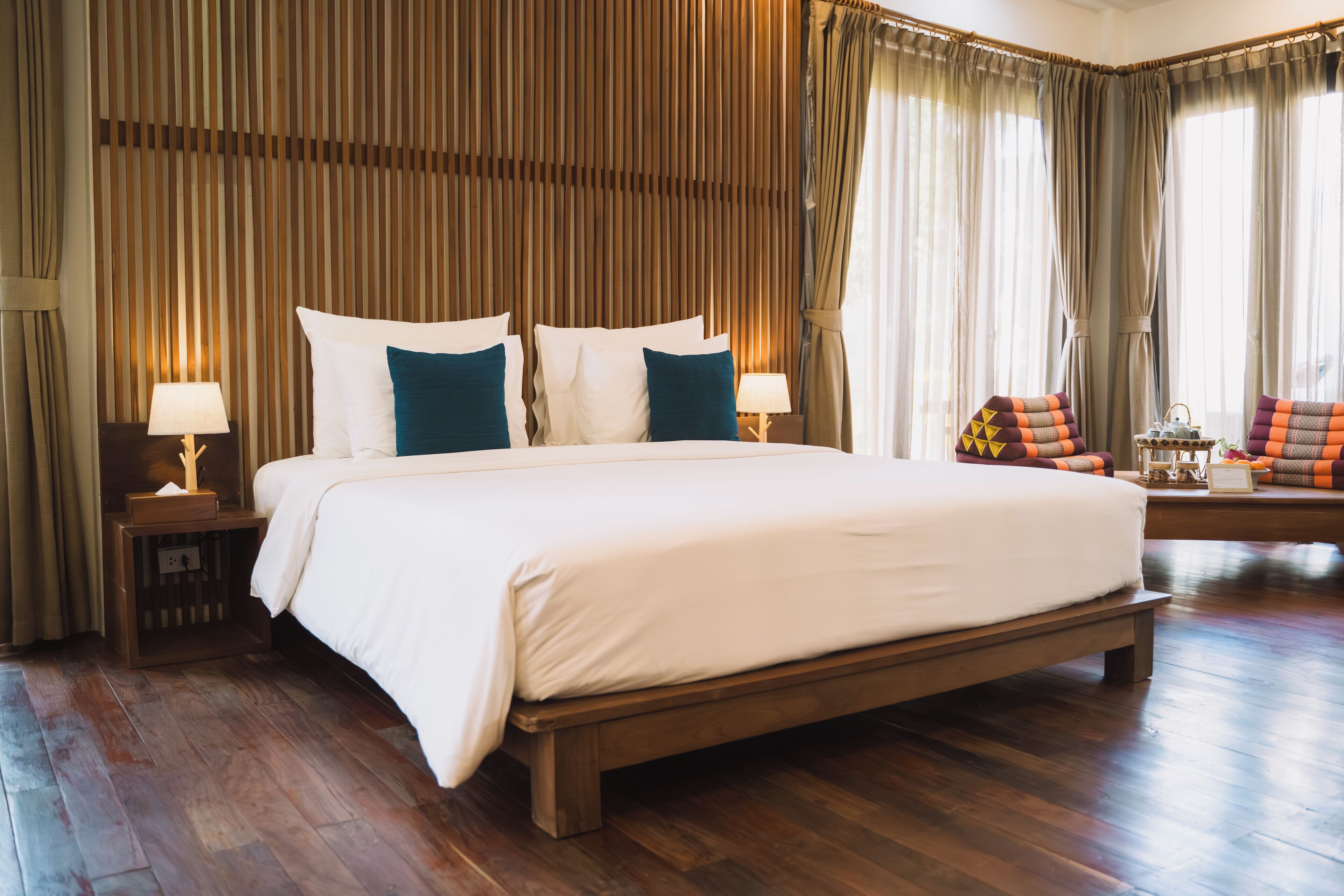 villa king bed | 1 bedroom, minibar, desk, laptop workspace