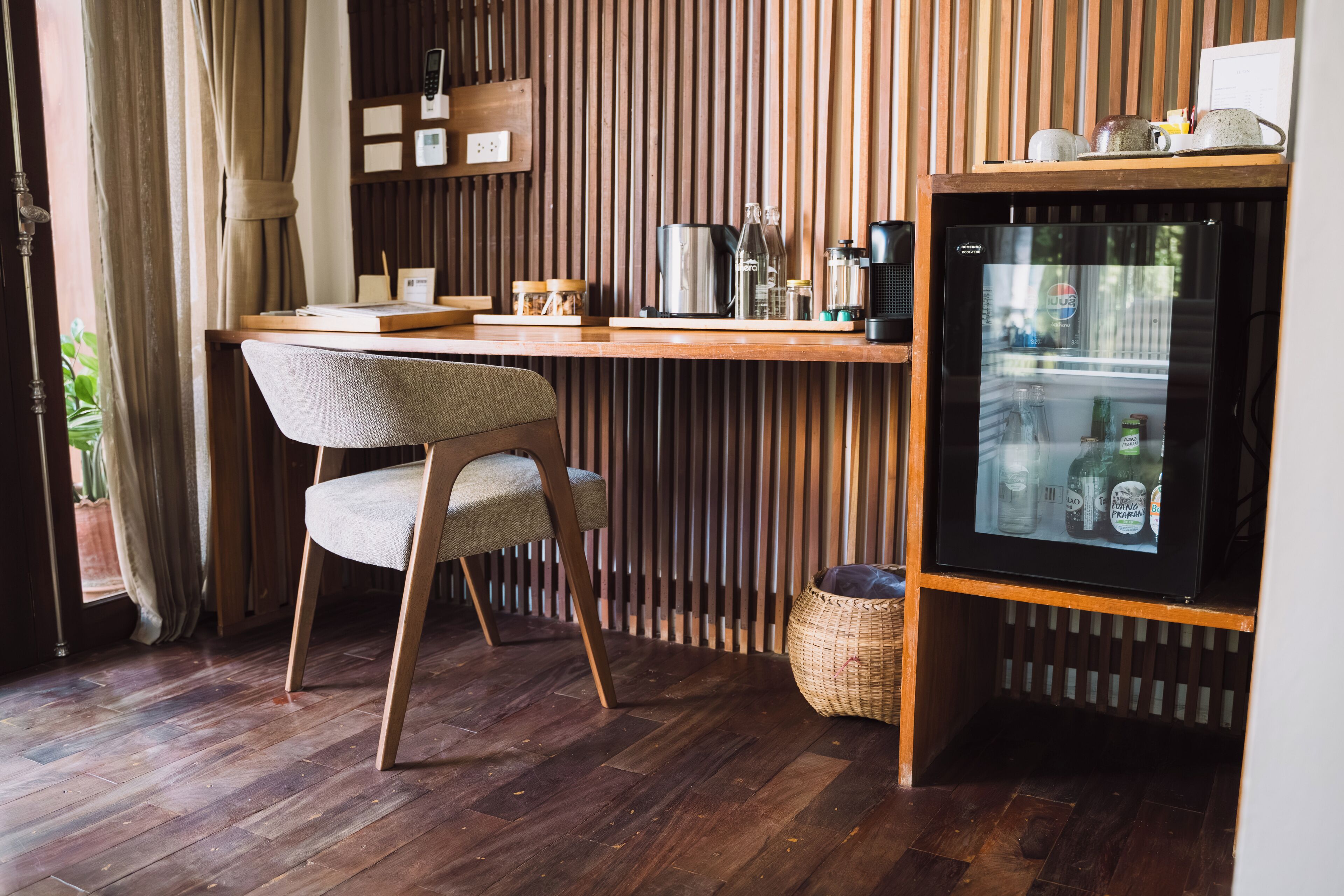 villa king bed | 1 bedroom, minibar, desk, laptop workspace