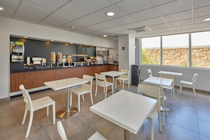 Free daily self-service breakfast