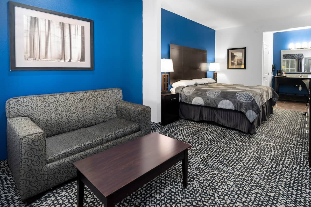 Deluxe Room, Multiple Beds, Non Smoking, Refrigerator & Microwave | Desk, laptop workspace, blackout drapes, iron/ironing board
