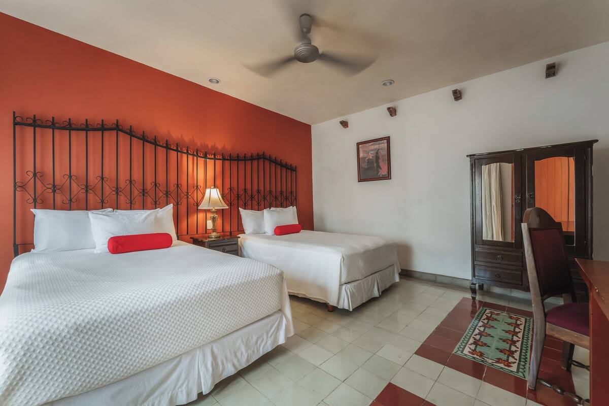 Standard Room, 2 Double Beds | In-room safe, desk, WiFi (free), bed sheets