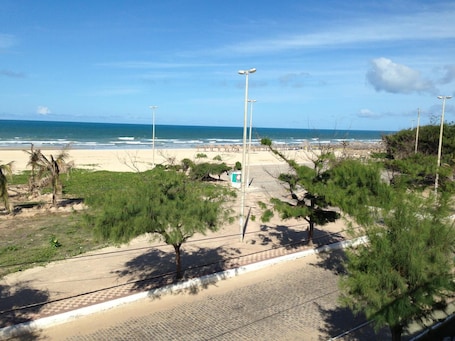 On the beach, white sand