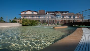Seasonal outdoor pool, a rooftop pool